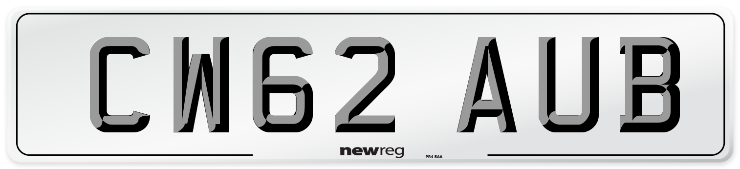 CW62 AUB Number Plate from New Reg